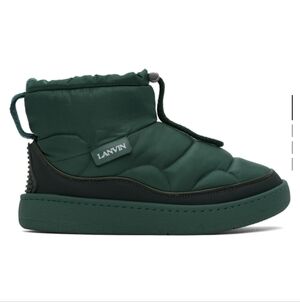 Lanvin Authentic Forest Green Curb Snow Boots Quilted EU 36 US 6